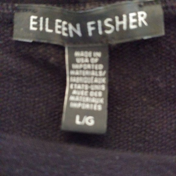 Eileen Fisher womens soft black long sleeve pullover sweater Large - Picture 11 of 12
